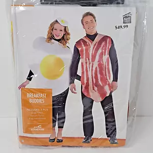 Breakfast Buddies 3pc Couple Costume Adult Standard Size Up To 42 NEW - Picture 1 of 4