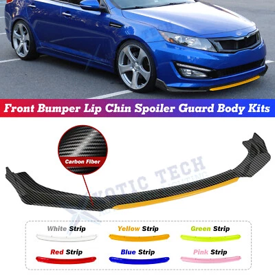 Alerón labial de parachoques delantero estilo fibra de carbono para Kia Optima K5 2000-2024 carreras Foto 1 de 4