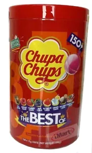 150 x Best of CHUPA CHUPS Lollipops Assorted Flavour Bulk Jar Box - Picture 1 of 1