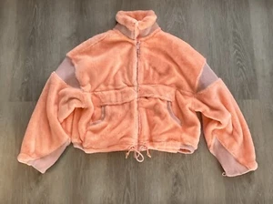 Chaqueta Free People FP MOVEMENT Ver Estrellas Vellocino con Cremallera Completa Melocotón Brillante Talla XS - Imagen 1 de 4
