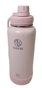 Takeya 32oz Insulated Stainless Steel Water Bottle with Spout Lid - Light Pink - Picture 1 of 9