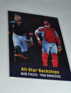 2000 TOPPS CHROME MIKE PIAZZA & IVAN RODRIGUEZ ALL STAR BACKSTOPS TC4  - Picture 1 of 4