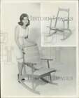 1964 Press Photo Model Shows Wishbone Rocking Chair An Easy Project For Home