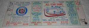 1971 All Star Game Detroit Mega Ticket PSA/DNA SIGNED Sparky Bill Freehan Lolich - Picture 1 of 11