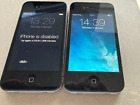 2 x Apple iPhone 4s - 16GB - Black (O2) A1387
