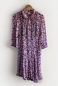 Zadig & Voltaire Raspail Print Dress Small Pink Floral Flower Viscose Boho Gypsy - Picture 1 of 20