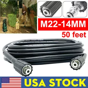 50ft/15M 1/4"Power Pressure Washer Hose Craftsman 3000PSI Equipment Replacement - Picture 1 of 15