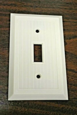 Interruptor de luz de palanca vintage Sierra Marfil Stripe Rib 1 banda placa de pared nuevo 92071 Foto 1 de 4