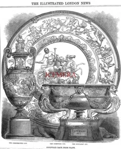 Goodwood Horse Race Prize Plate; Original Antique 1859 Print 699/54 - Picture 1 of 1