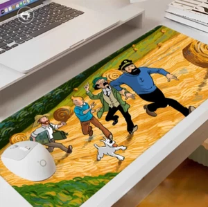Tintin Large Size Gaming Mouse Pad Desk Mat Anti-slip Rubber - Picture 1 of 3