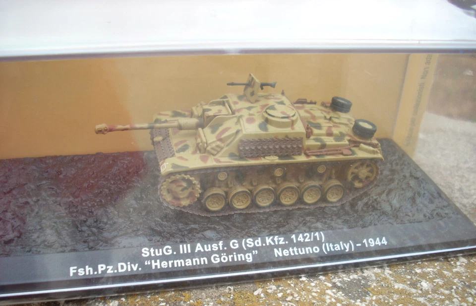 DIE CAST  TANK StuG.III AUSF.G(SD.KFZ 142/1  NETTUNO  ITALY 1944 Scala 1:72 - Immagine 1 di 1