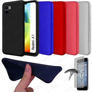 Funda XIAOMI REDMI A1 +PROTECTOR CRISTAL TEMPLADO Opcional Gel TPU Mate Colores - Imagen 1 de 6