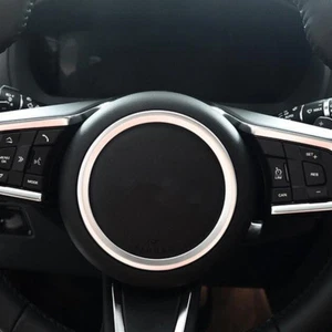 For Jaguar F-PACE 2016-2019 Inner Auto ABS Matte Steering Wheel Ring Cover Trim - Picture 1 of 5