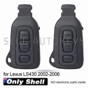 2x for Lexus LS430 2002 2003 2004 2005 2006 Remote Key Case Shell with Blade - Picture 1 of 5