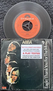 ABBA – Thank You For The Music / Eagle 7'' Vinyl IMPORT 1978 TESTED EX/VG VIDEO - Picture 1 of 8