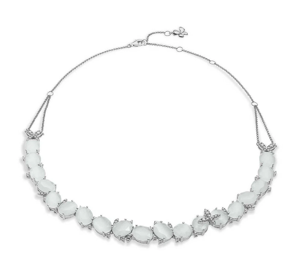 Girocollo COMETE GLA140 in argento con zirconi e cristalli color pietra di luna - Immagine 1 di 1