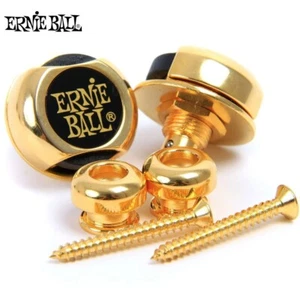 Ernie Ball P04602 Super Locks Set Guitar Strap Lock System - Gold - Picture 1 of 1