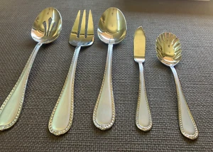 Reed & Barton Stainless Berkshire Matte 5 pc Serving/Hostess Set - Picture 1 of 13