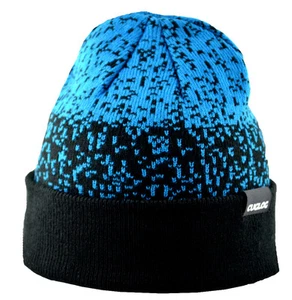 Cuglog 3-Tone Gradient Design Fuji Beanie Knit Hat Teal Black - Picture 1 of 1