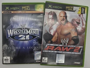 WWE Raw 2 and WrestleMania 21 xbox games - Picture 1 of 6