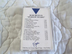 BOB MOULD POISON YEARS CASSETTE PROMO TDK COBALT TAPE SOLO + LIVE IN CHICAGO '89 - Foto 1 di 5