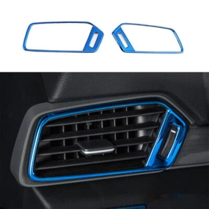 Fit For Honda Accord 2018-2022 Blue Titanium Console L&R Air Outlet Vent Trim - Picture 1 of 5