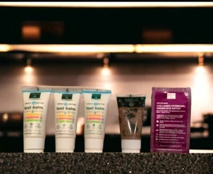 3 x EARTH THERAPEUTICS Triple Butter Foot Balm 1.7 oz + 1 x Cooling Foot Scrub + - Picture 1 of 4