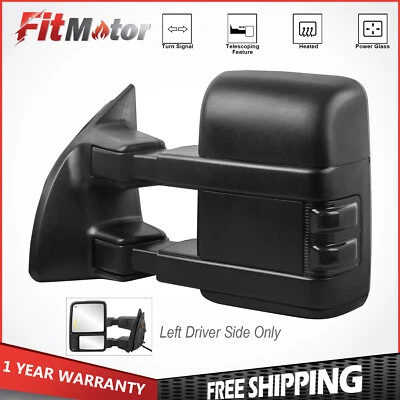 Espejo retrovisor de remolque eléctrico lateral del conductor (LH) para 08-16 Ford F250 F350 F450 Super Duty Foto 1 de 4