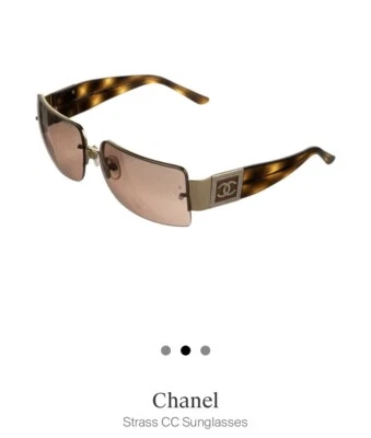 Gafas de sol Chanel Crystal Diamanté Logo CC / Marrón 4095-B c.125/6U Hechas en Italia Foto 1 de 4