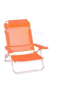 Spiaggina Reclinabile pieghevole con cuscino Comfort Arancione mare spiaggia - Foto 1 di 5