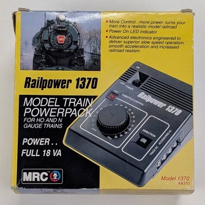 MRC Railpower 1370 HO/N Gauge Model Train Power Pack EXCELLENT IN BOX AA370 - Image 1 of 4