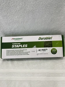Landscape, Garden Staples Professional Grade Galvanized 11 Gauge 12” 50Pk UShape - Picture 1 of 6