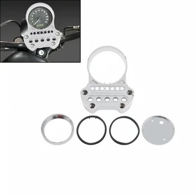 Suporte de realocação de velocímetro CNC cromado para Harley Sportster XL1200 1995+ - Imagem 1 de 4
