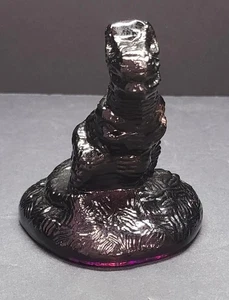 Boyd Glass T-rex Figurine In Plum (1993-1998) - Picture 1 of 1