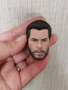 1/6 Thor Odinson Hemsworth Head Sculpt Soldier Carving Fit 12''Male Figure - Picture 1 of 7