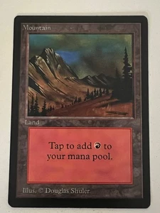 Magic the Gathering MTG Beta Mountain v.3 (DARK) LP (Beta Bob) - Picture 1 of 2