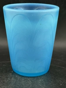 Fenton Tumbler Blue Opalescent Rare (first 25 years) omn #350 aka “Curtain Optic - Picture 1 of 9