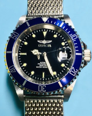INVICTA COOKIE MONSTER PRO DIVER 40 MM AUTO BLAUE LÜNETTE SCHWARZES ZIFFERBLATT 2 QR-ARMBÄNDER! - Bild 1 von 4