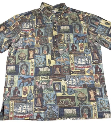 Vintage Reyn Spooner Shirt Mens 2XL Hawaiian Aloha Pullover Reverse Print 2002 - Image 1 of 4