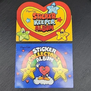 Lot of 2 Vintage Sticker Books Paper Art Collector's Keeper Album 1983 - Picture 1 of 13