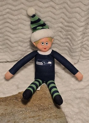 NFL Seattle Seahawks Equipo Elfos Peluche Navidad Elfo [] Muñeca en el Estante Foto 1 de 3