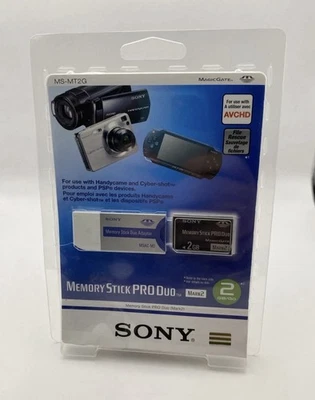NEW Sony 2GB Memory Stick PRO Duo Card - OEM - MS-MT2G - Image 1 of 2