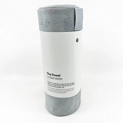 Lululemon The Towel 26" x 71" Hail Gray Large Yoga Biking Gym Mat - Image 1 of 4
