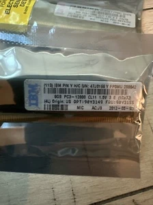 IBM Server Memory 8GB PC3-12800 DDR3-1600 2RX4 1.5V, 90Y3155 TWO Sticks! 16gb - Picture 1 of 4