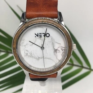Nero Venice Royal Watch toughen leather with a White Marble face - Picture 1 of 5