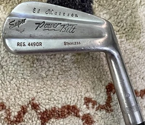 HB Ed Mattson Super Power Bilt Stainless 5-Iron Leather Grip RH Men's Golf Club - Picture 1 of 10
