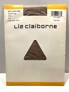 Liz Claiborne Silky Ultra Sheer Control Top Small BEIGE Pantyhose FLAX Style 823 - Picture 1 of 2
