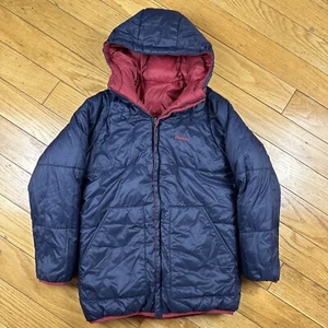 Barbour Boys "Hiker" Reversible Hooded Puffer Coat - Large Navy/Red Ret $160 - Picture 1 of 24