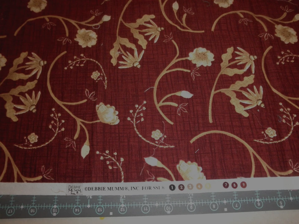 18 x 34 pulgadas. Debbie Mumm Floral sobre Tela Óxido, 100% Algodón, ENVÍO GRATUITO Foto 1 de 1