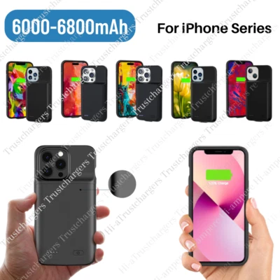 Estuche Cargador Batería Recargable Alimentación Para iPhone 14/13/12/11/Pro Max/XS/8/7/6s Foto 1 de 4